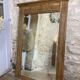 Oak trumeau mirror