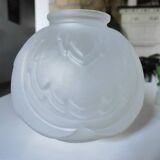 Art deco vase in molded pressed glass