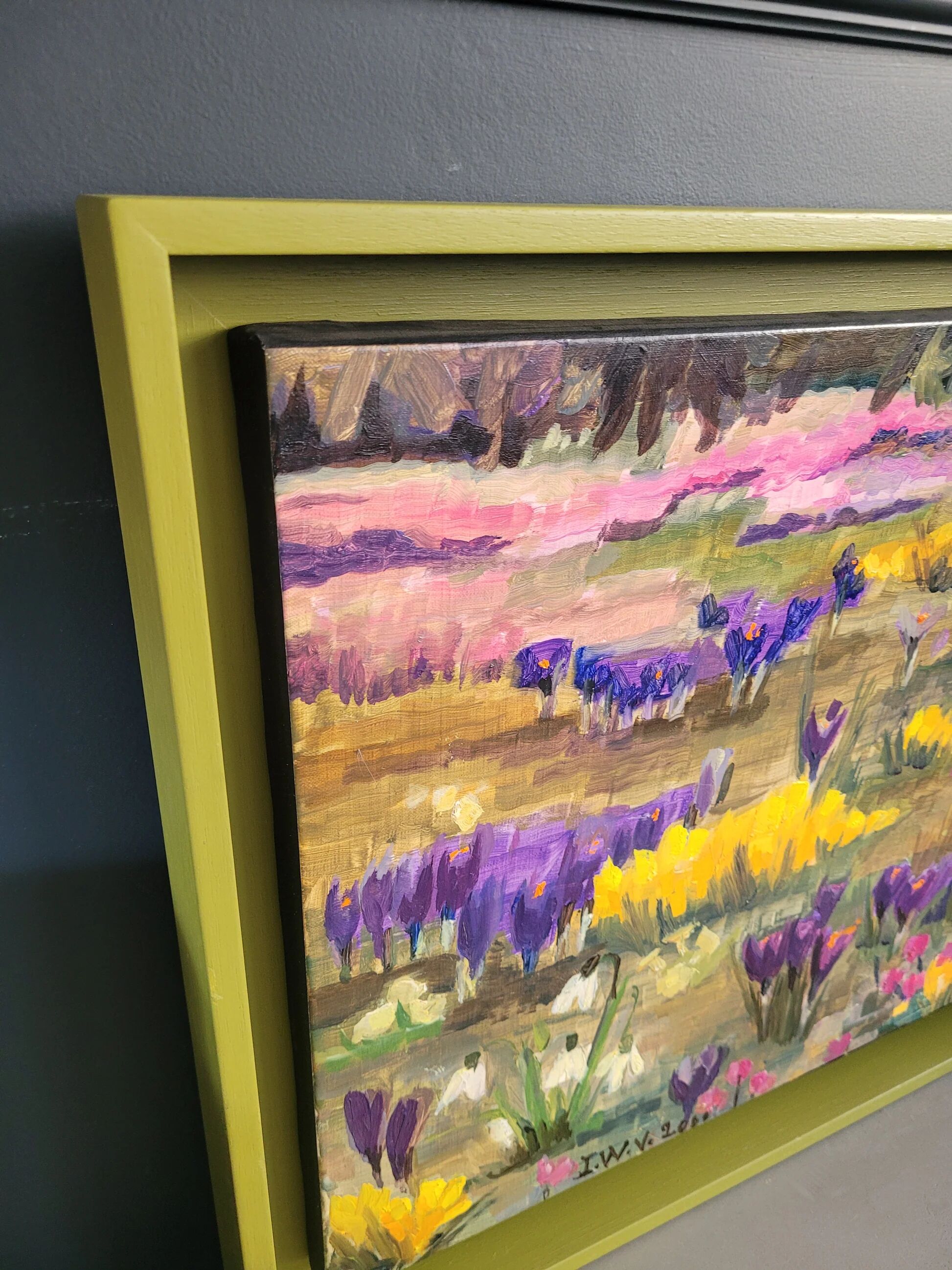 Table "Our Garden" by I. Wyss-Villard, 2000 - oil on canvas American frame