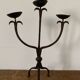 Brutalist Iron Candle Holder Circa 1970 Vintage