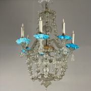 Venetian chandelier in murano glass, bag of pearls