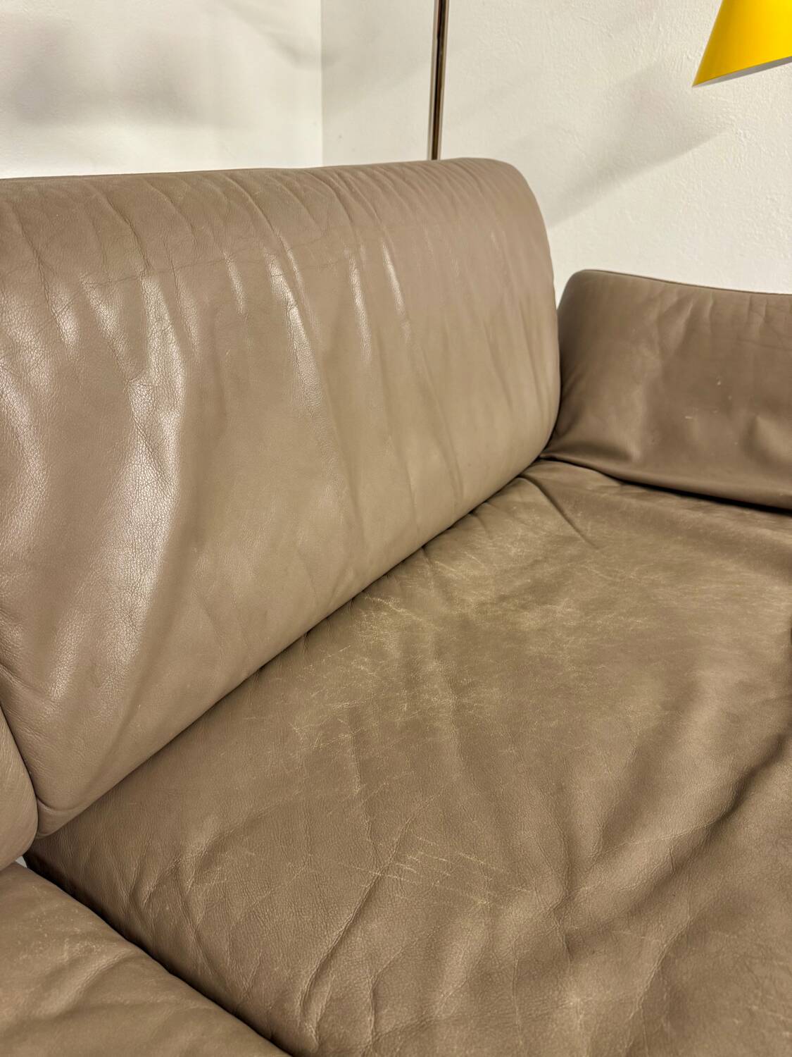 De Sede ds 140 grey 2/3 seater sofa, vintage leather, 80s design