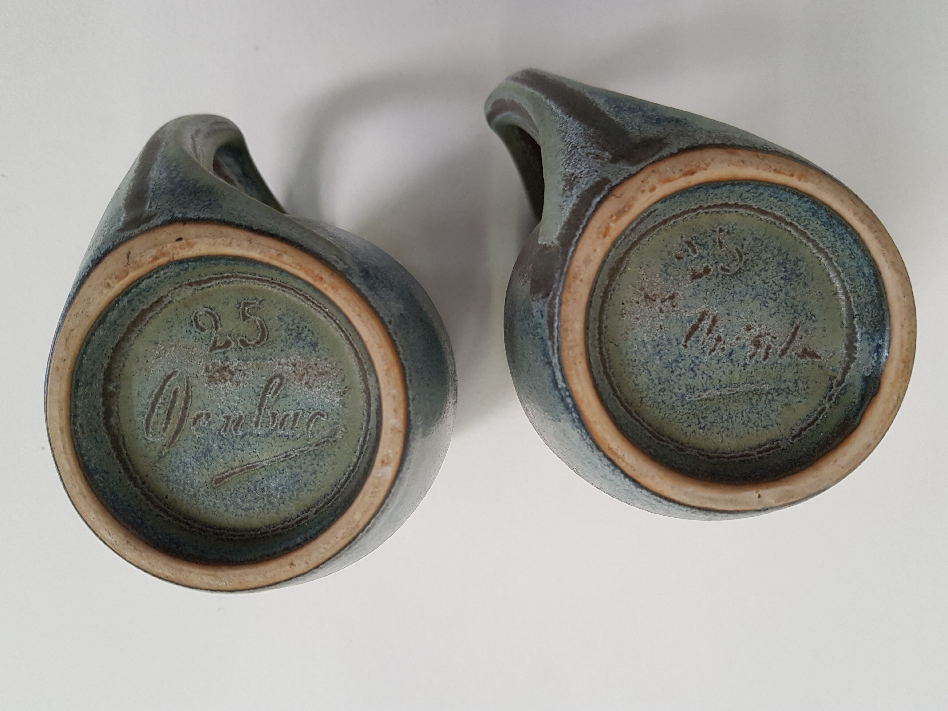 Pairs of denbac vintage ceramic cups