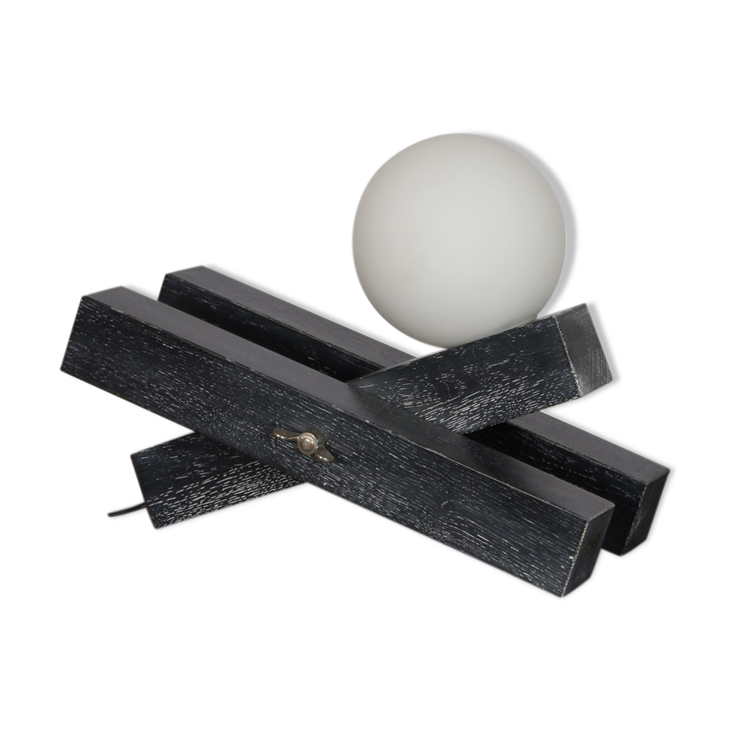 Wooden lamp by François Arnal, limited edition, 1992