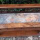 Wooden planter on wheels