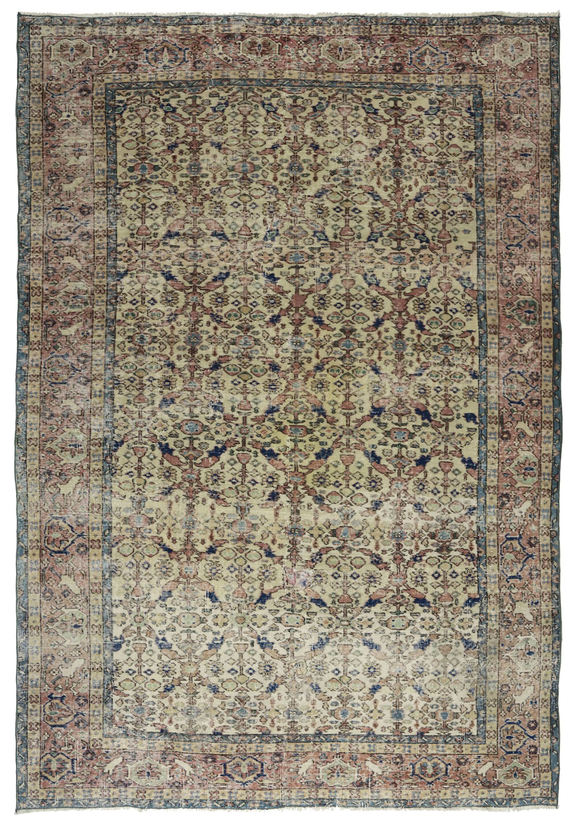 One-of-a-Kind Turkish Handwoven Vintage Rug - Timeless Vintage Elegance 292x 203 cm
