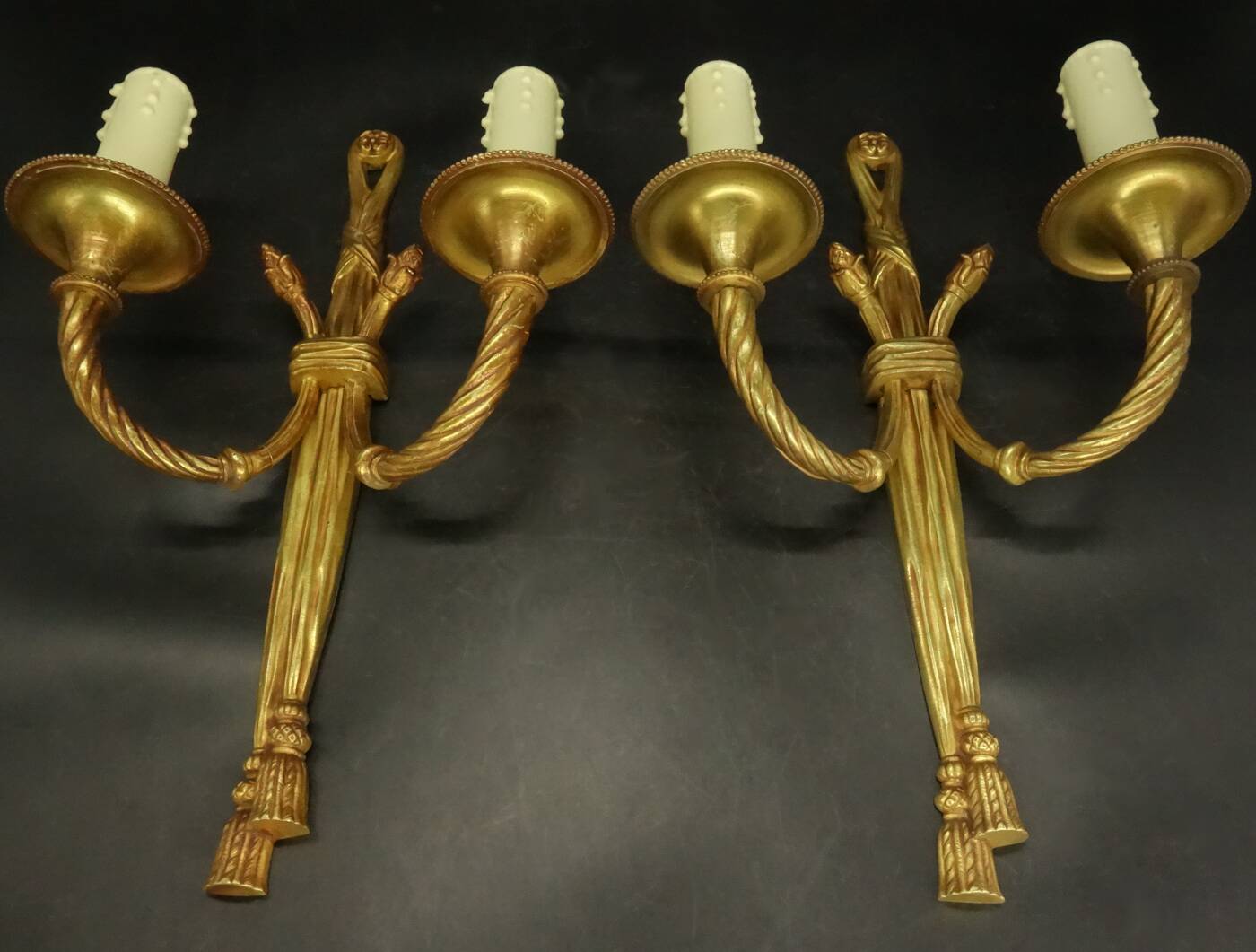 Pair of Louis XVI style wall lights - Lucien GAU, Paris