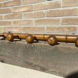 Coat rack vintage bamboo hooks