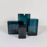 Midcentury Modern collection of ten "Ice" vases by Gullaskruf, Sweden, 1960s.