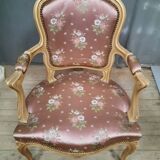 Louis XV style armchair in lacquered wood
