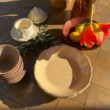 Set of 5 yellow hollow plates