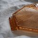 Plateau en verre orangé