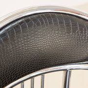 4 chaises italiennes en cuir imitation crocodile 80's