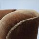 1960s, Danish 2-seater curved sofa, brown furniture velour.