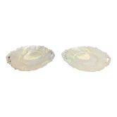 Caviar dish in reticulated and carved mother-of-pearl