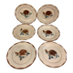 6 old flat plates made in france digoin sarreguemines
