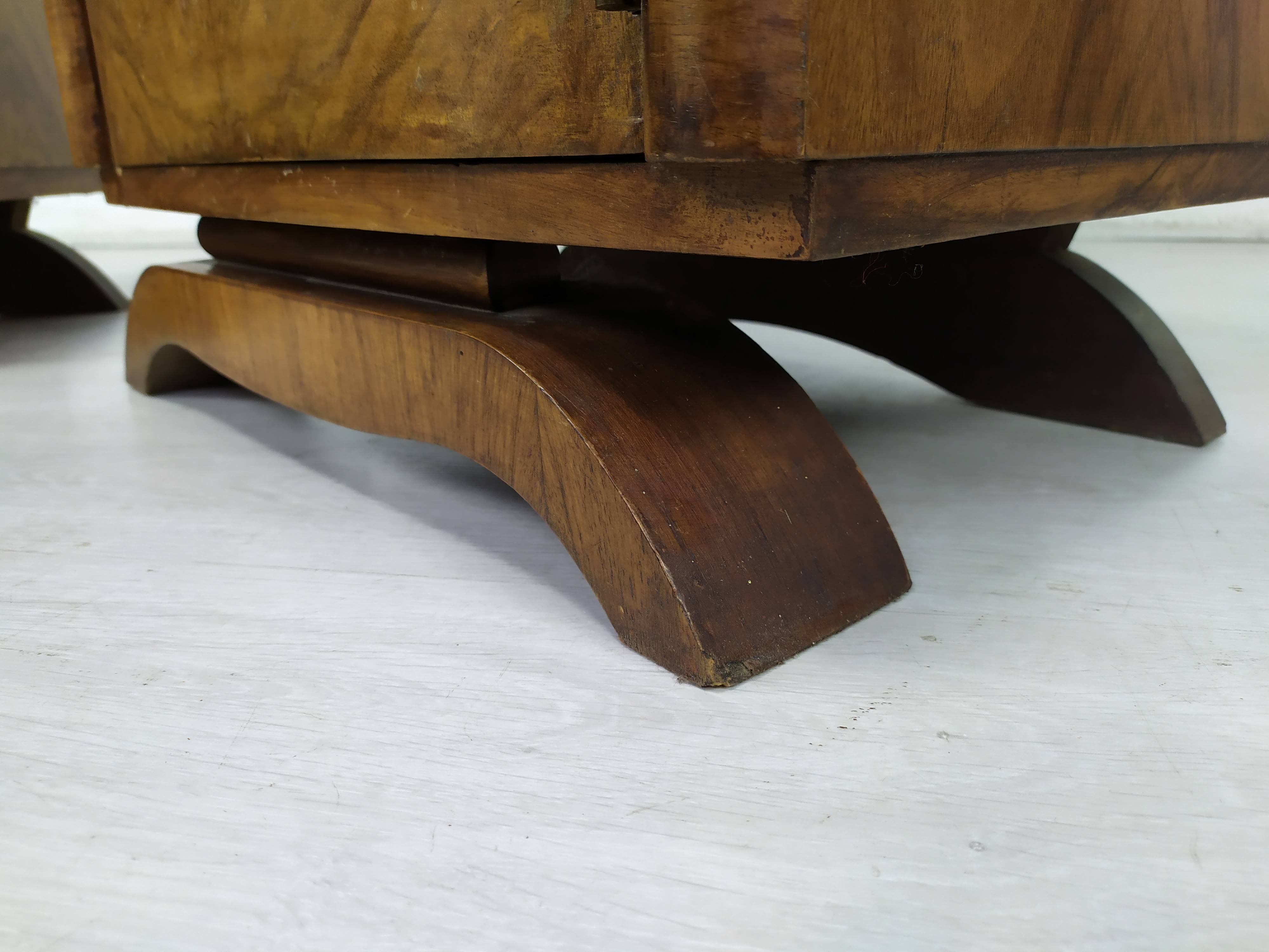 Pair of art deco bedside tables