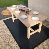 Solid wood dining table