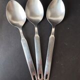 Vintage cutlery service Rostfrei – modernist stainless steel design – 11 pieces