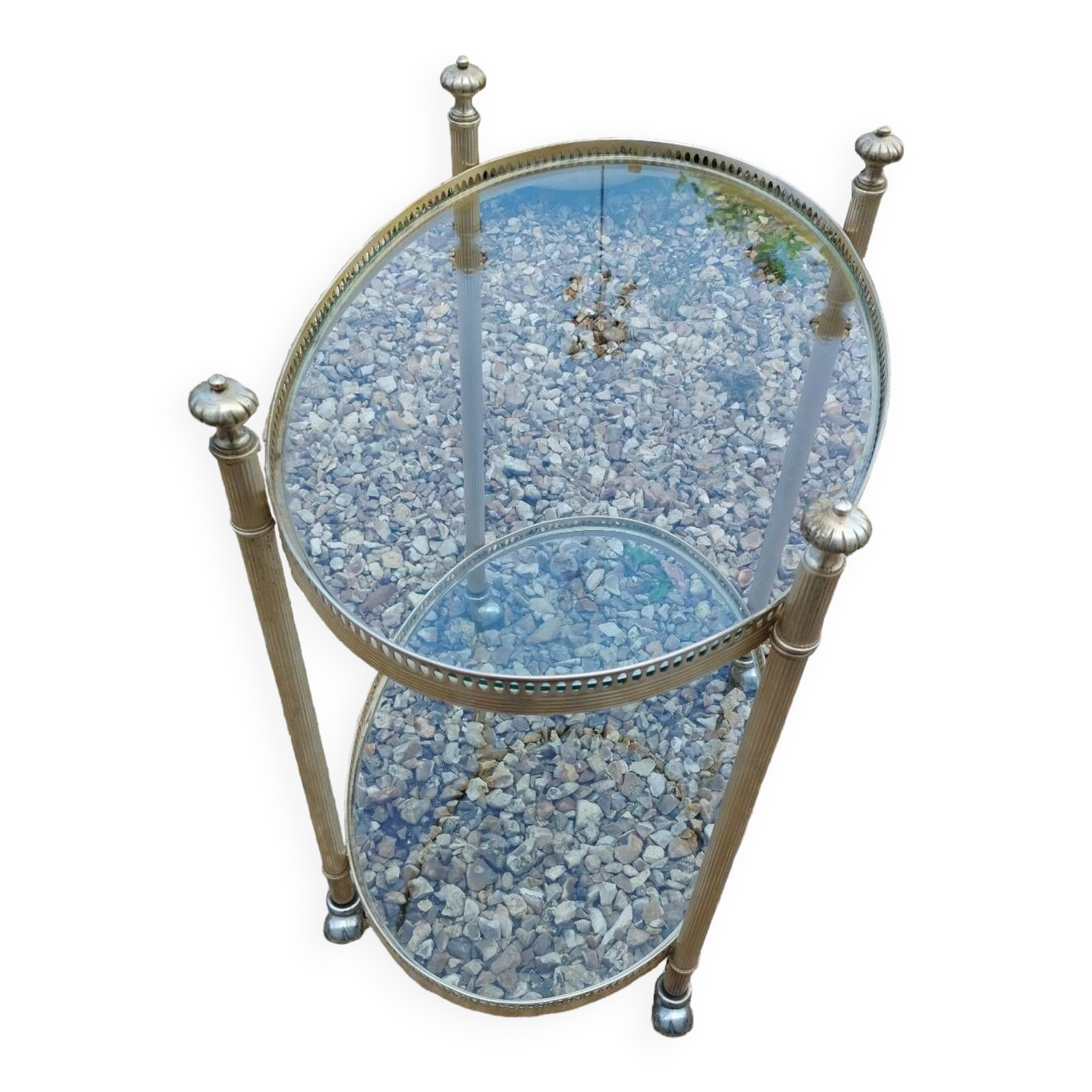 Old vintage rolling serving table