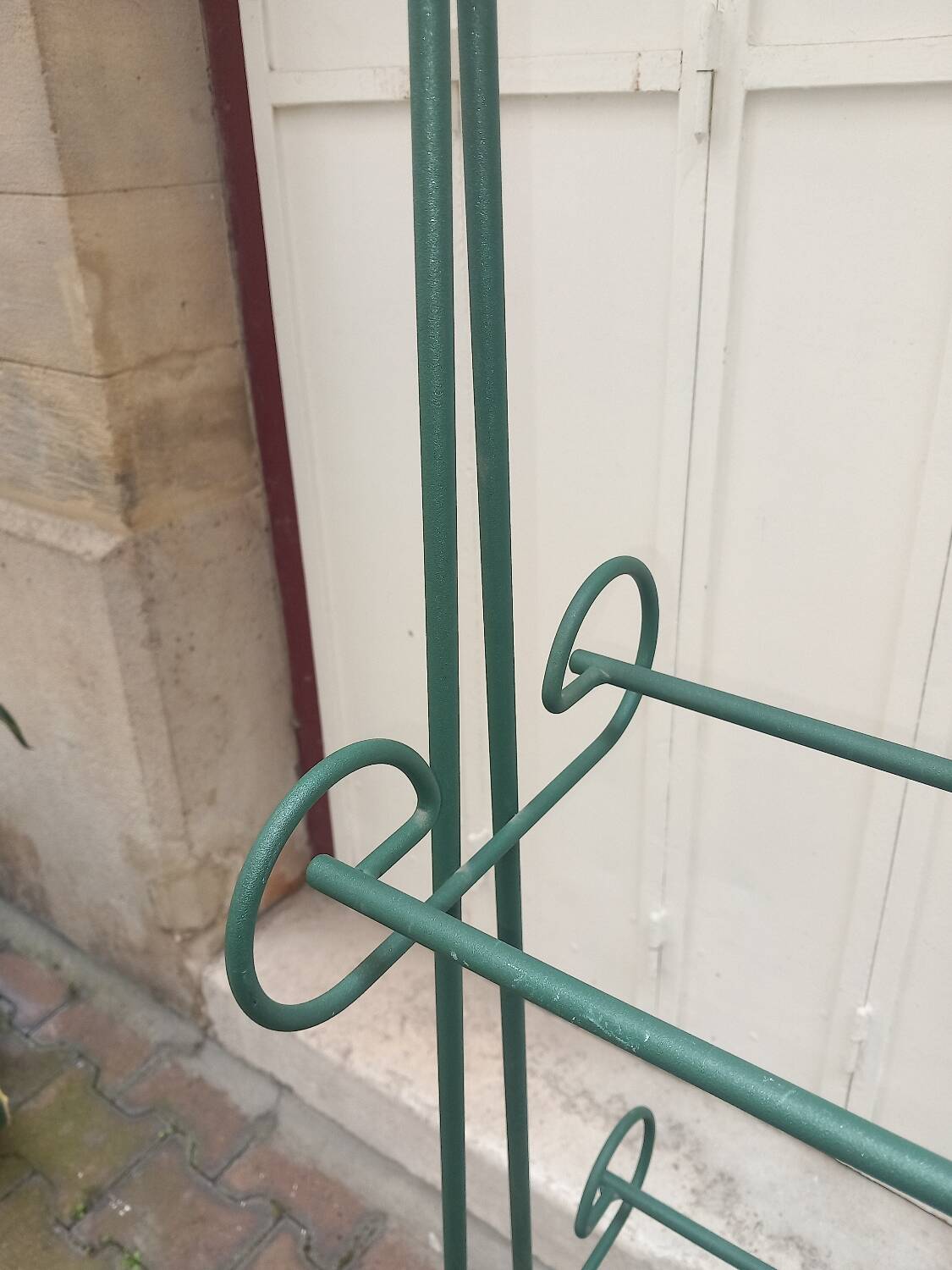 Wrought iron towel rack