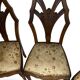 Ensemble de 6 chaises de salle à manger en noyer sculpté Art Déco, années 1920/1930