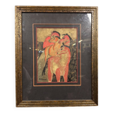 Christine Germant (1954): watercolor depicting horses