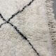 White/black berbere wool carpet  205x320cm