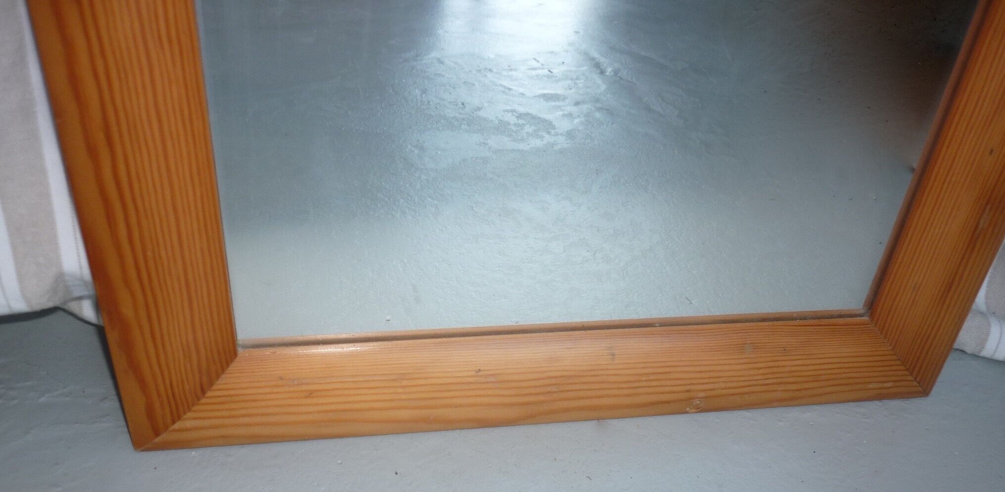 Mirror domed wooden frame 140X45, 80s