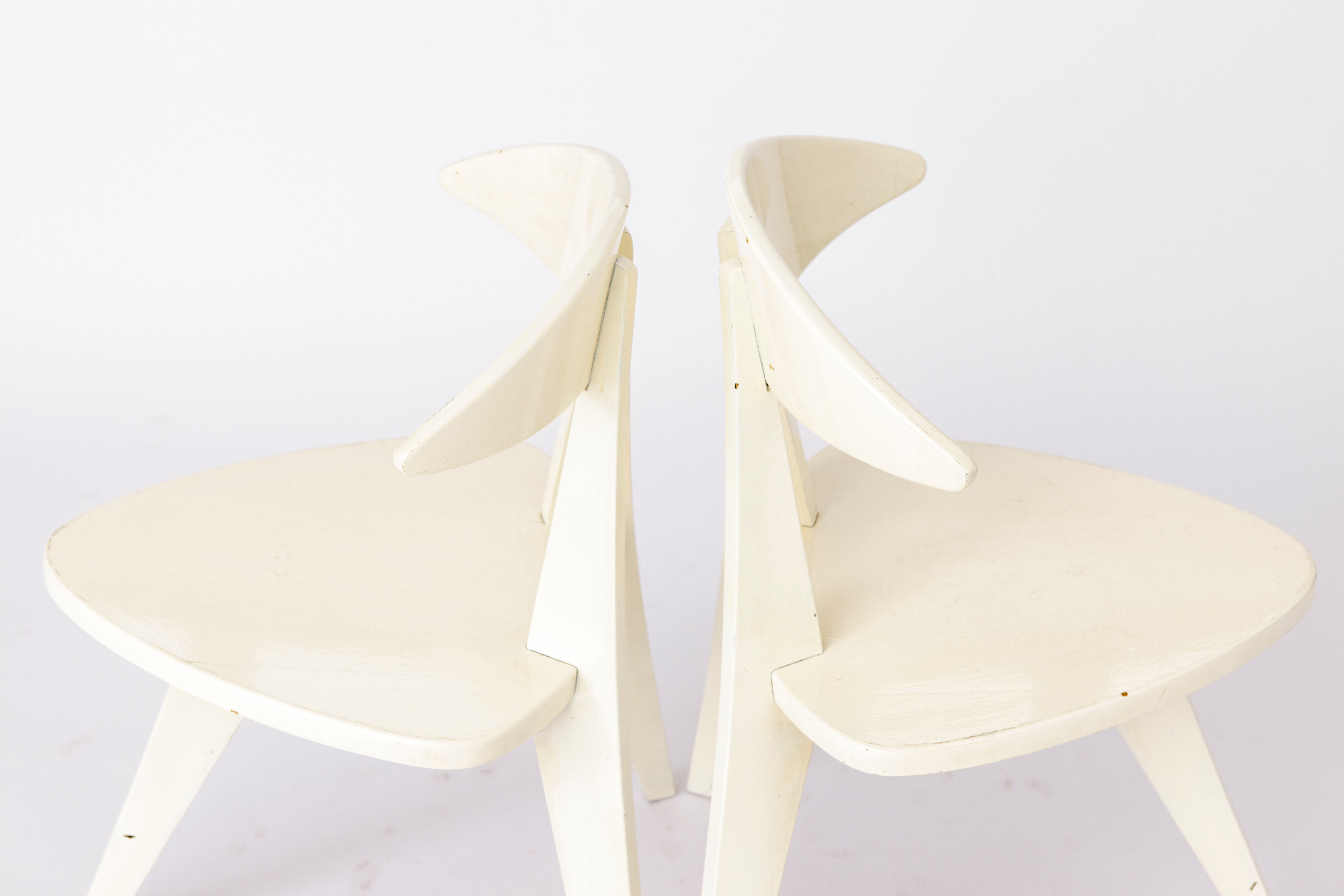 Pair Walter Papst chairs, model 350 from 1950s Vintage Germany