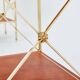 Pair of neoclassical brass leather side tables style Maison Jansen 1970
