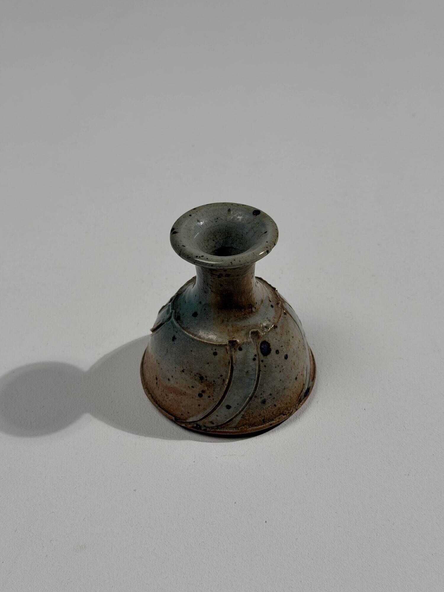 Rare miniature vase in glazed stoneware, Gustave Tiffoche – Guérande circa 1960