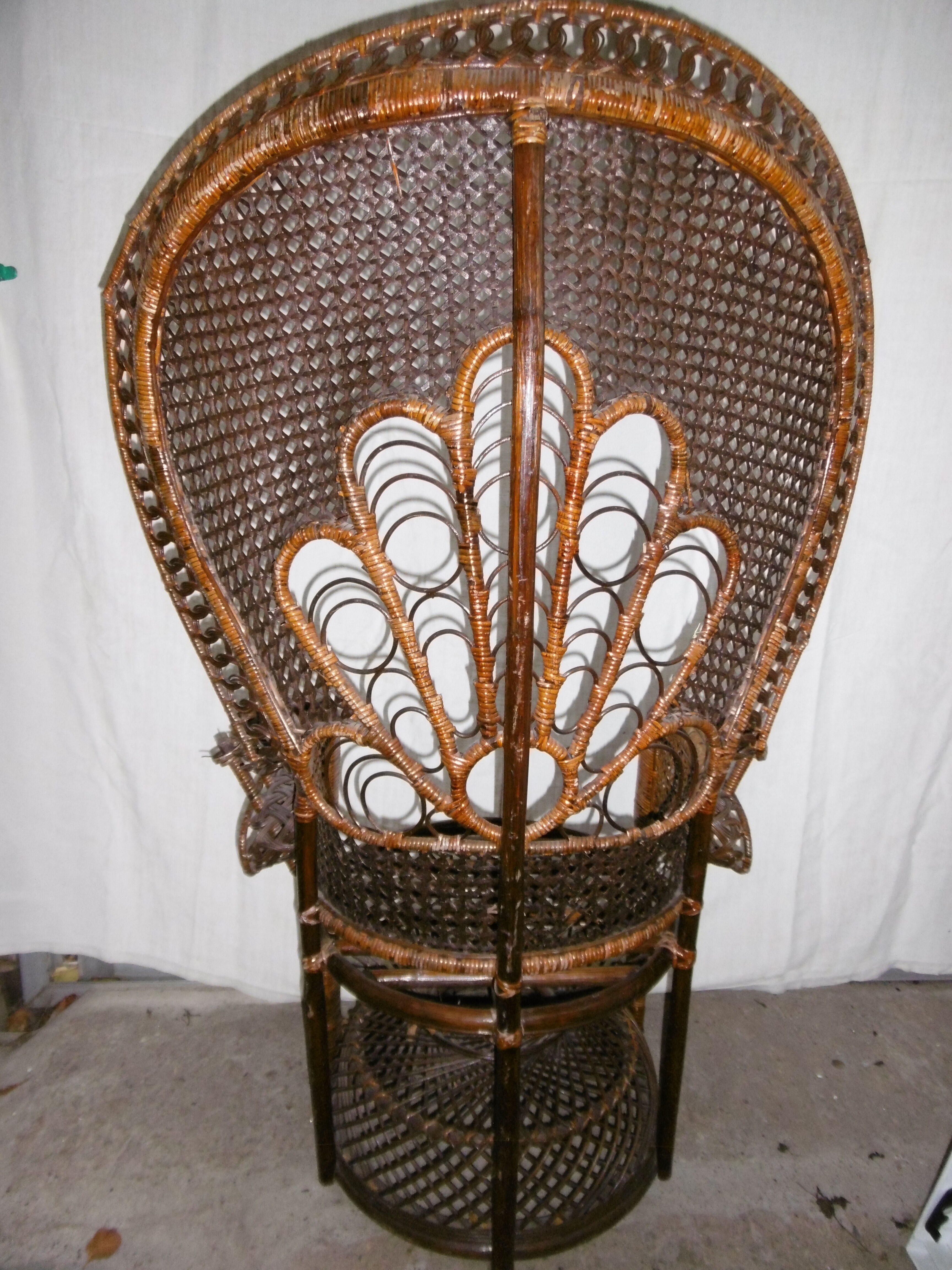 Fauteuil "Emmanuelle " en rotin