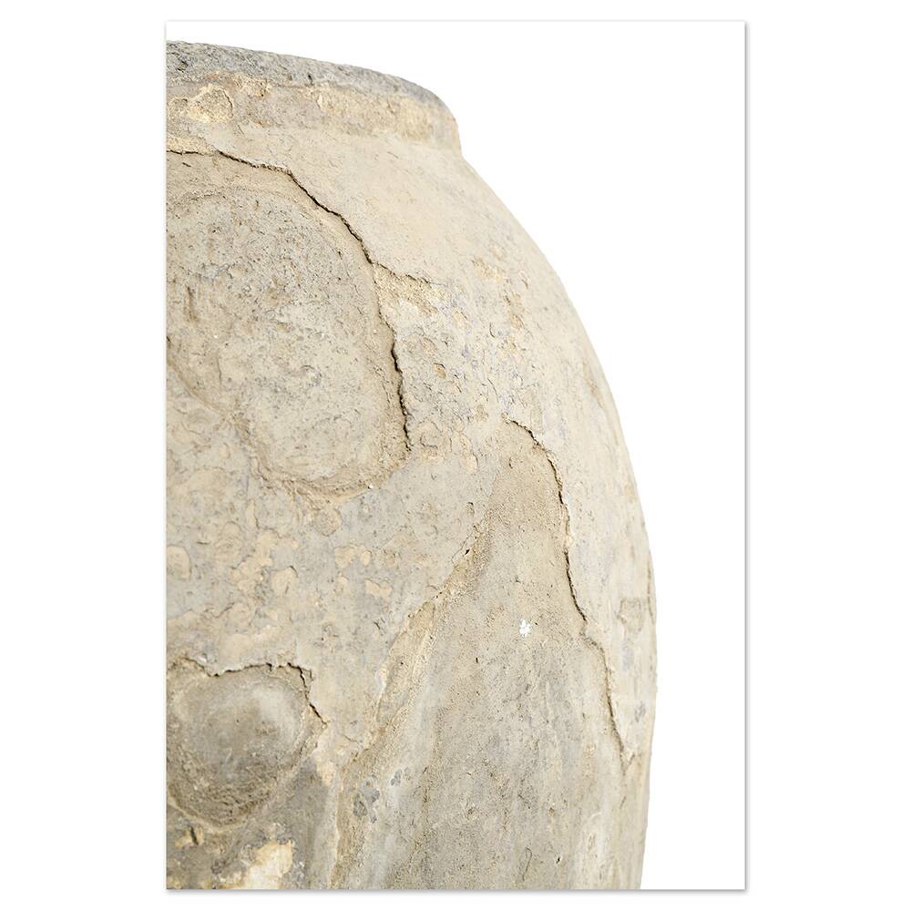 Large terracotta jar on foot