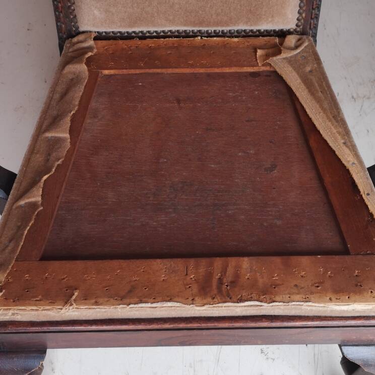 3 fauteuils chippendale en chêne massif, XIXème siècle
