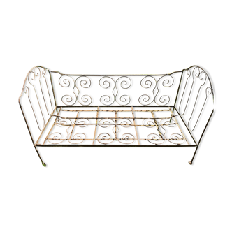 Folding bed in cast iron
