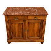 Buffet bas ancien avec plateau marbre