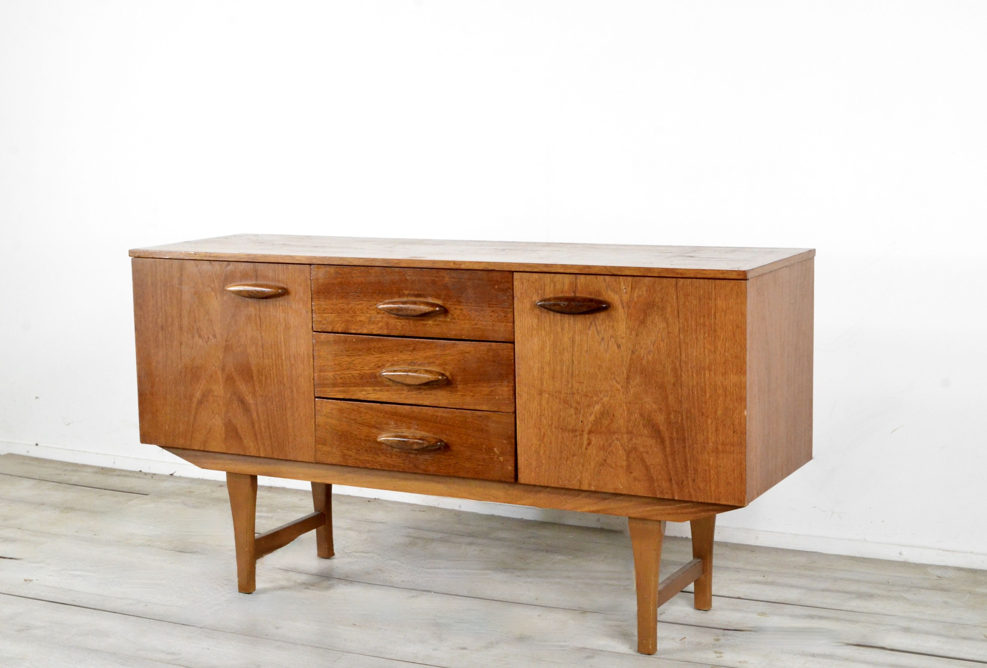 Midcentury Danish Style Petite Teak Sideboard. Vintage Modern / Danish / Scandinavian Style