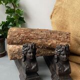 Pair of cast iron pegs