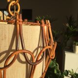 Suspension rotin vintage