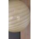 Contemporary Amber-White Sphere Pendant in Murano Glass