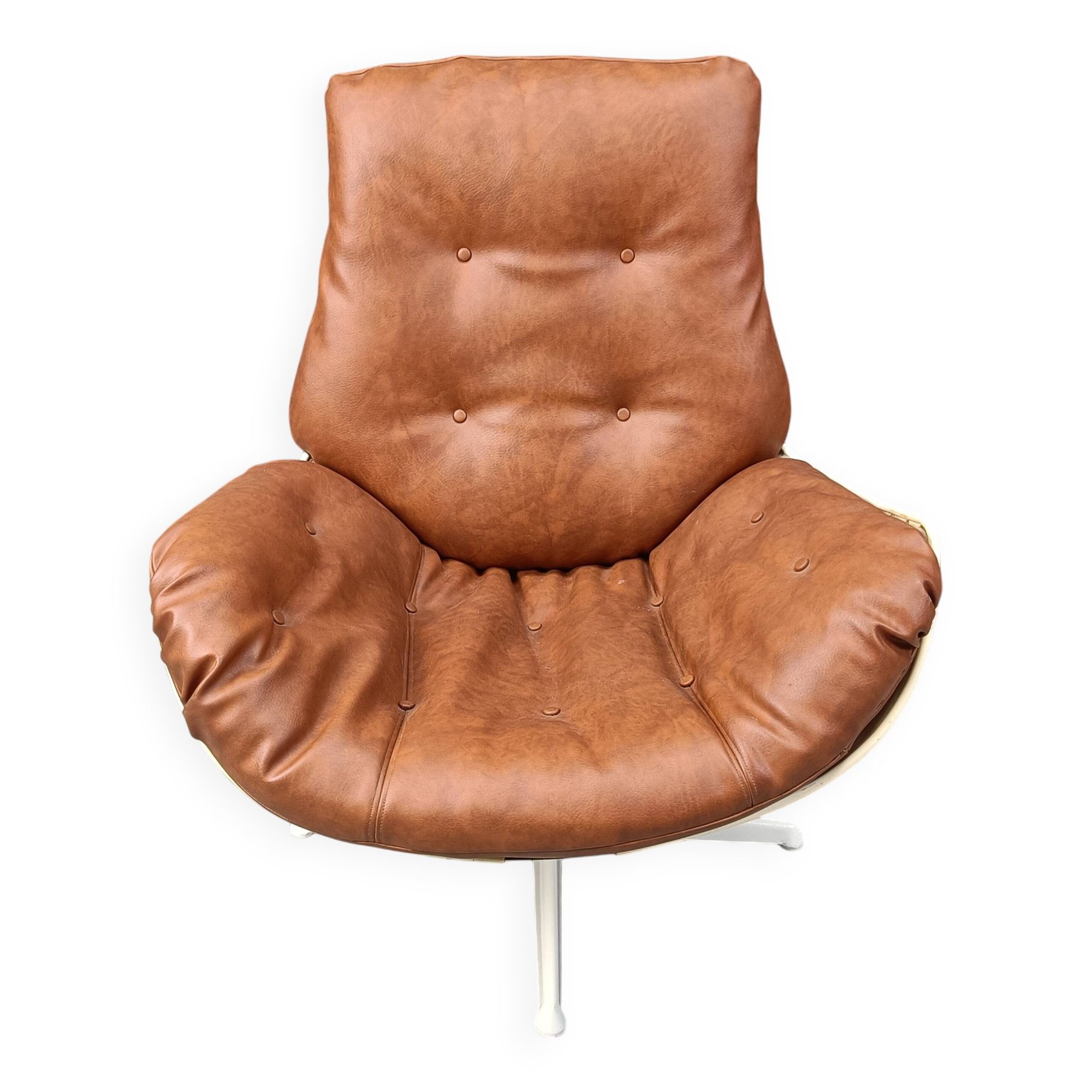 Space age fiberglass swivel chair, 1960s