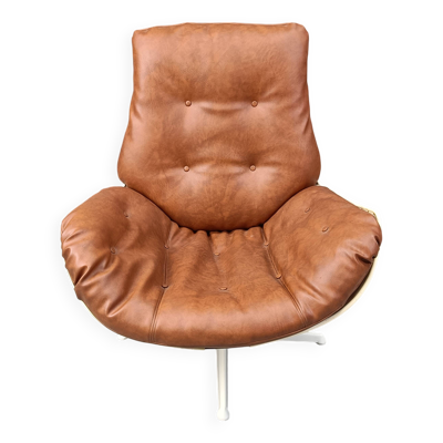 Chaise pivotante en fibre de verre de l'ère spatiale, années 1960