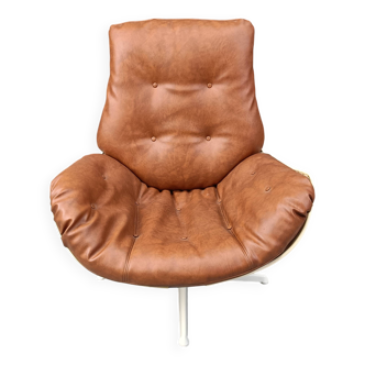 Chaise pivotante en fibre de verre de l'ère spatiale, années 1960