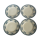 Lot of 4 flat plates, iron earth, St Amand, model "La Vallière"