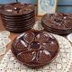 Set of 12 oyster plates – France – vintage – Ø23.5 cm