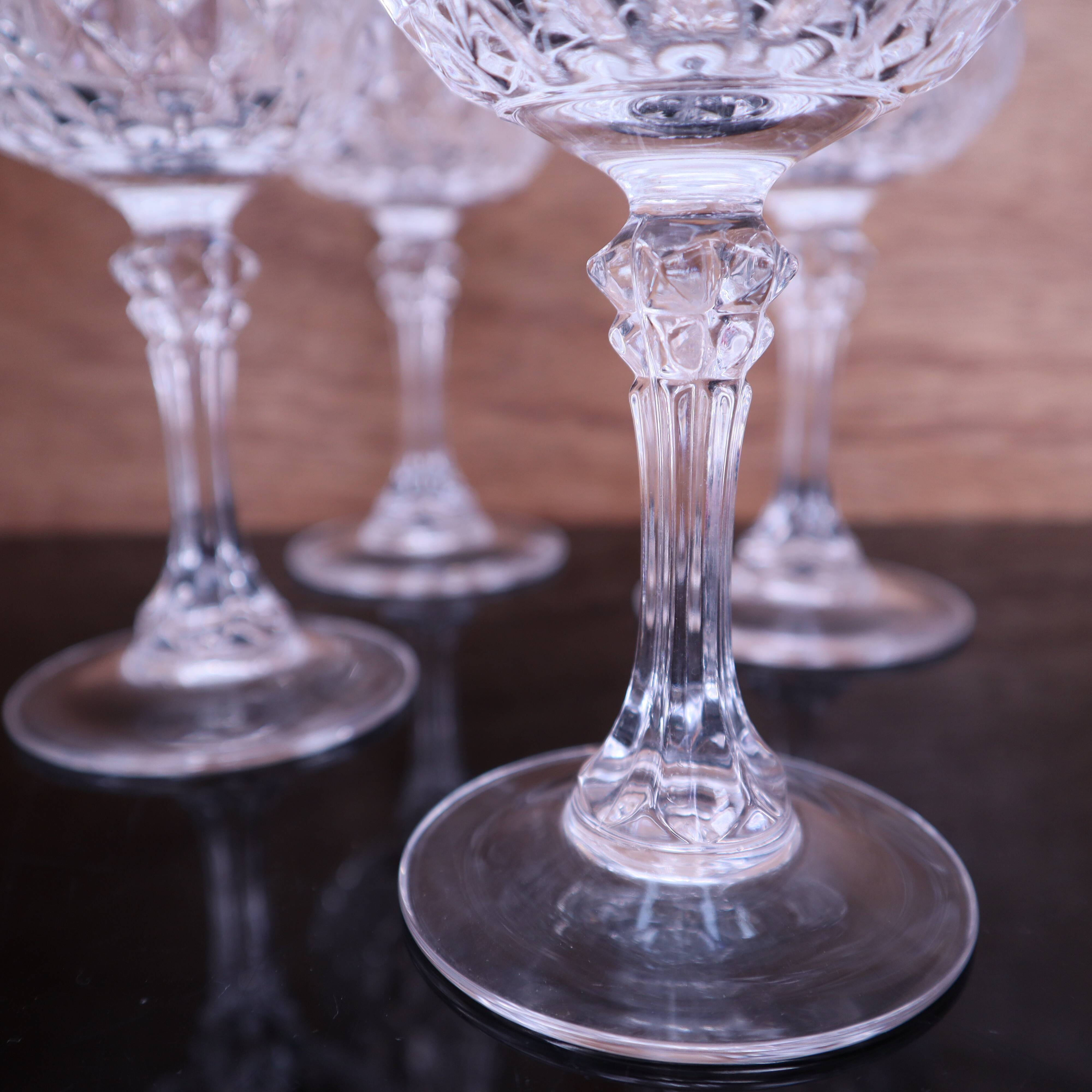 8 Crystal d'Arques Longchamps water glasses