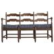 Sofa / Sculptural Danish modern three-seater Scandinavian bench, made by Hans Dau, 1950s.