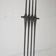 Brutalist wall decoration sculpture from the 1970s in aluminium cast.
