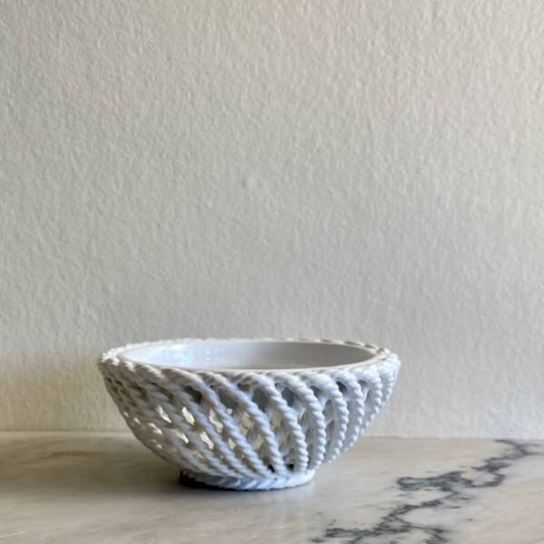 Braided ceramic bowl